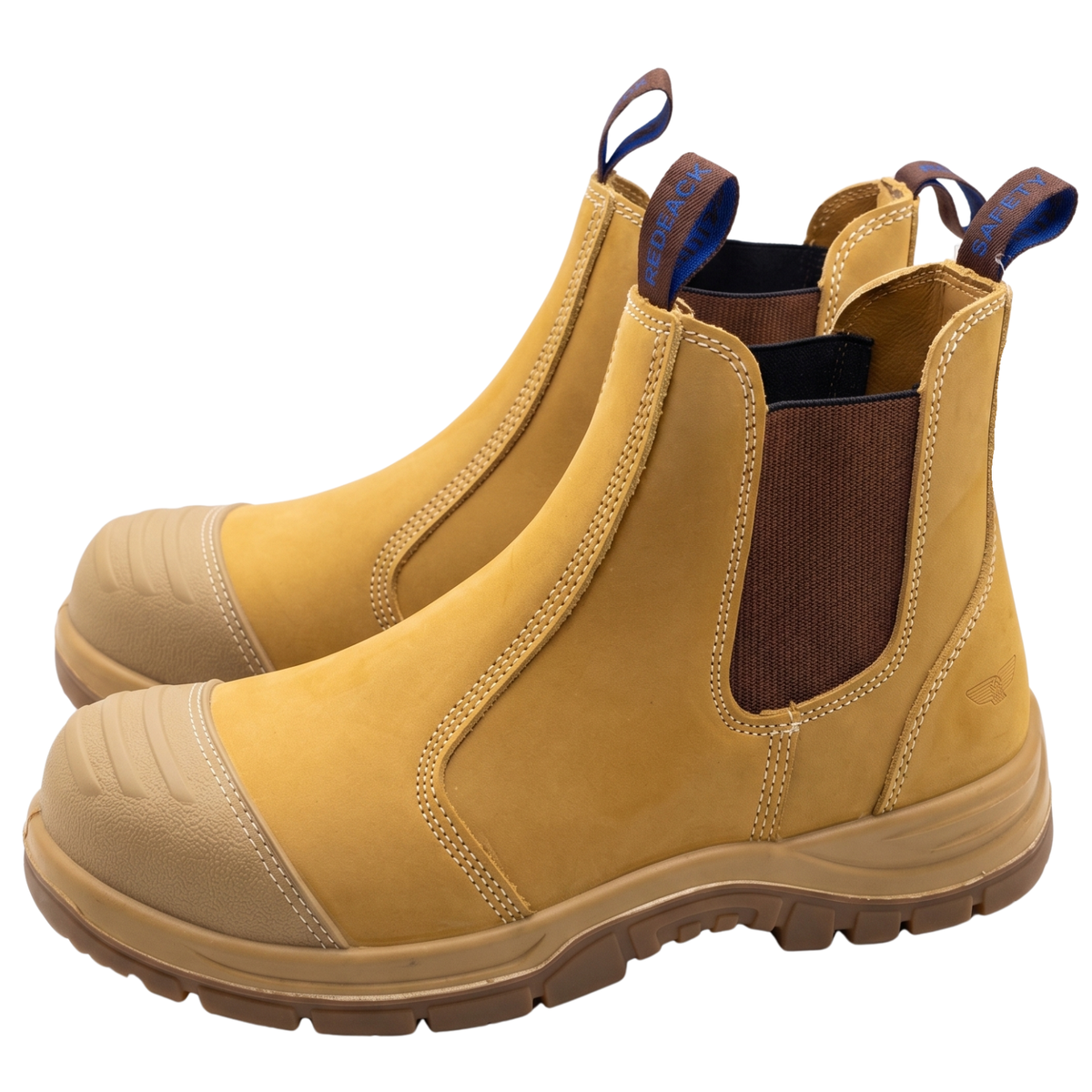 Rivers Orass Leather Steel Cap Toe Safety Chelsea Work Boots Shoes in Wheat Nubuck