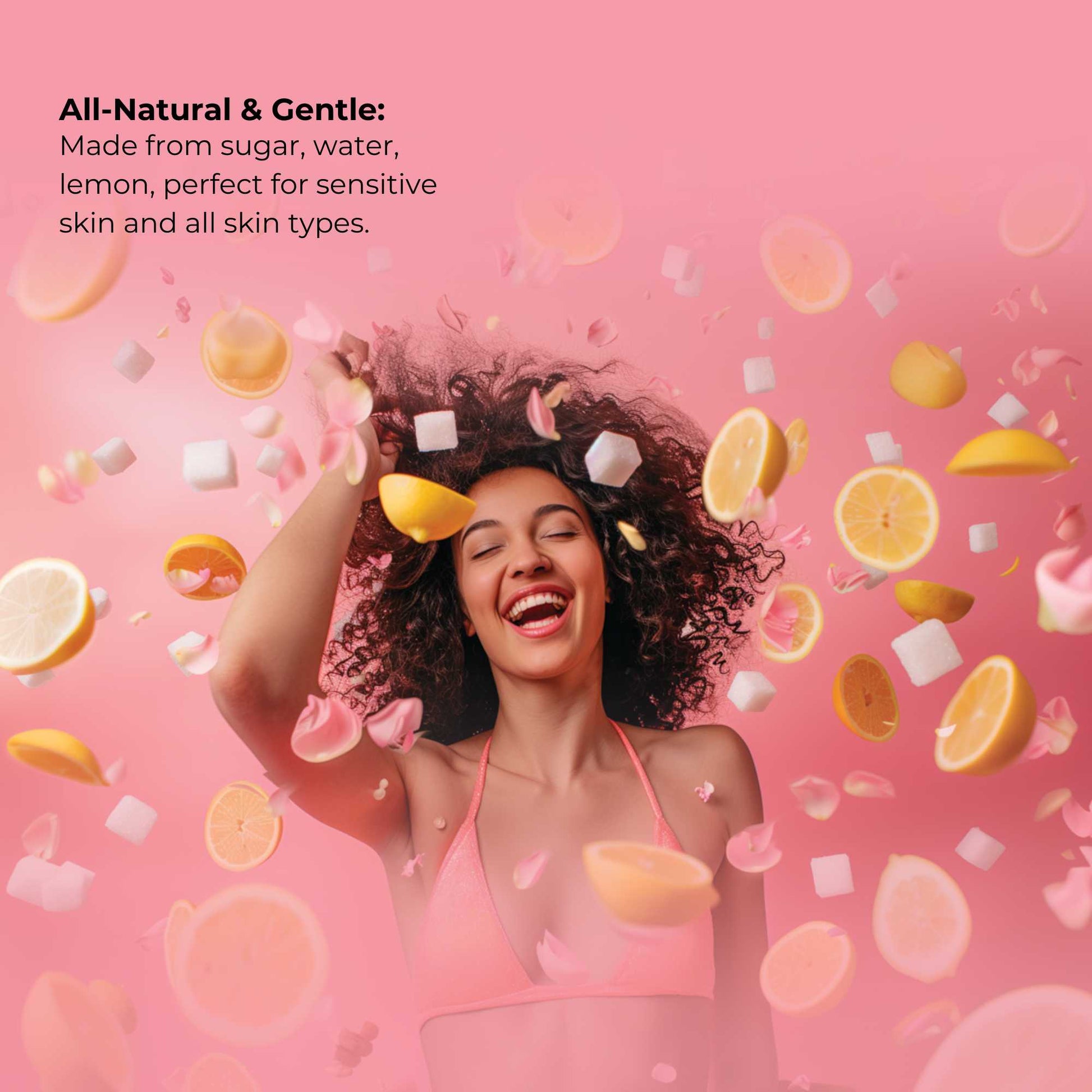 150g Sugaring Wax with Lemon with Reusable Strips - Home Hair Removal Kit-1