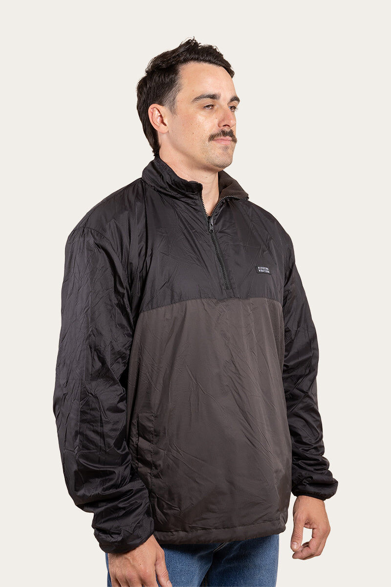 Ringers Western 2-in1 Pathfinder Mens Reversible Jacket Ripstop Fleece in Black