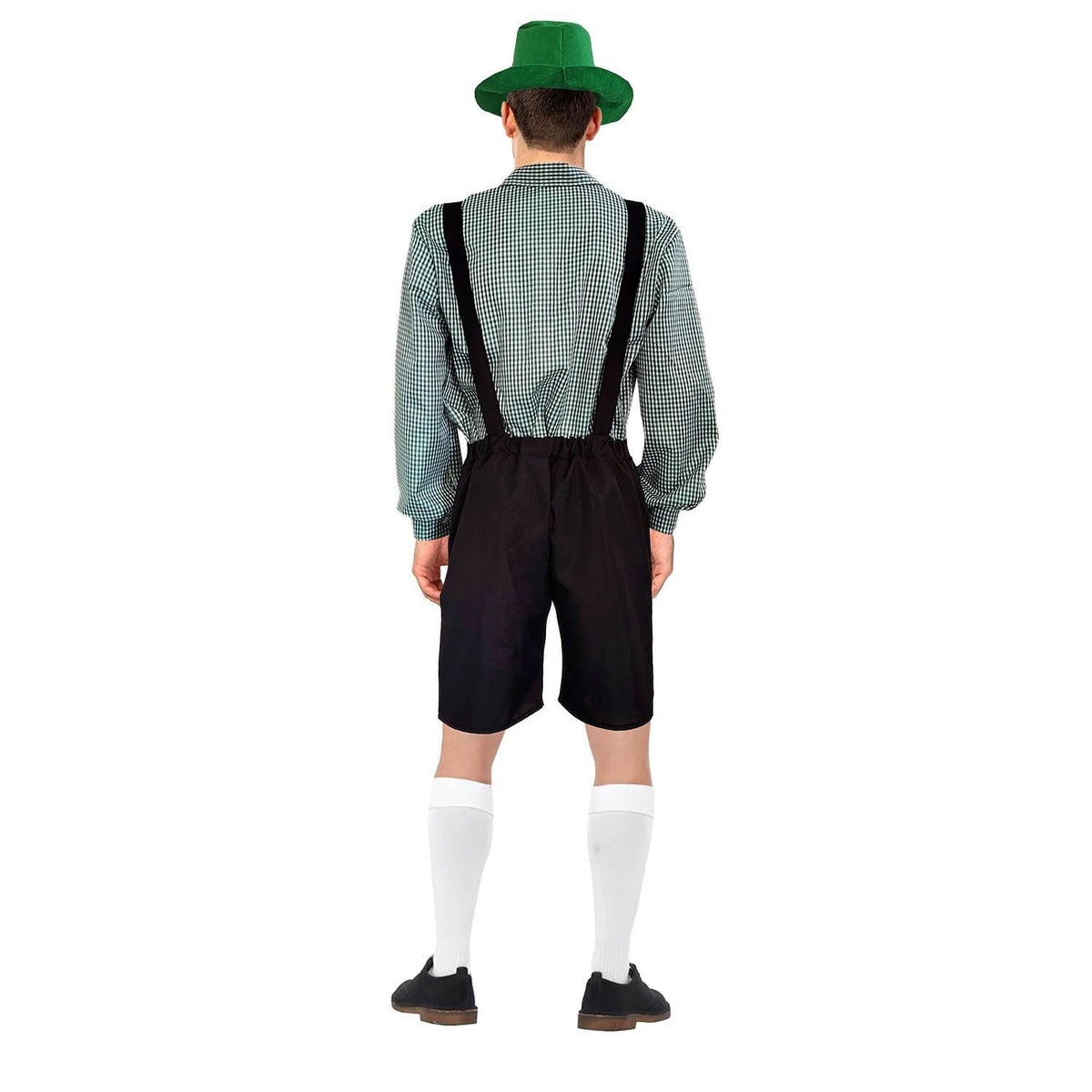 Adult Green Checkered Beer Man Oktoberfest Costume Halloween Cosplay Dress Up