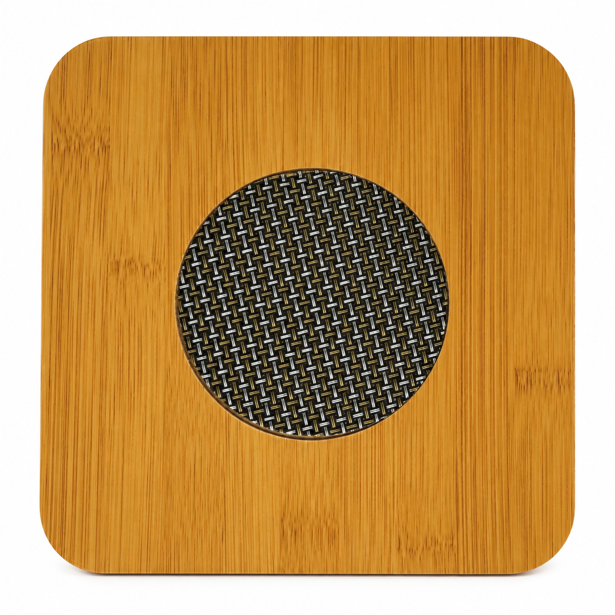 Bamboo Heat Pad Trivet Mat for Cookware & Serving Dishes w/ Woven Centre (195x195x5mm)