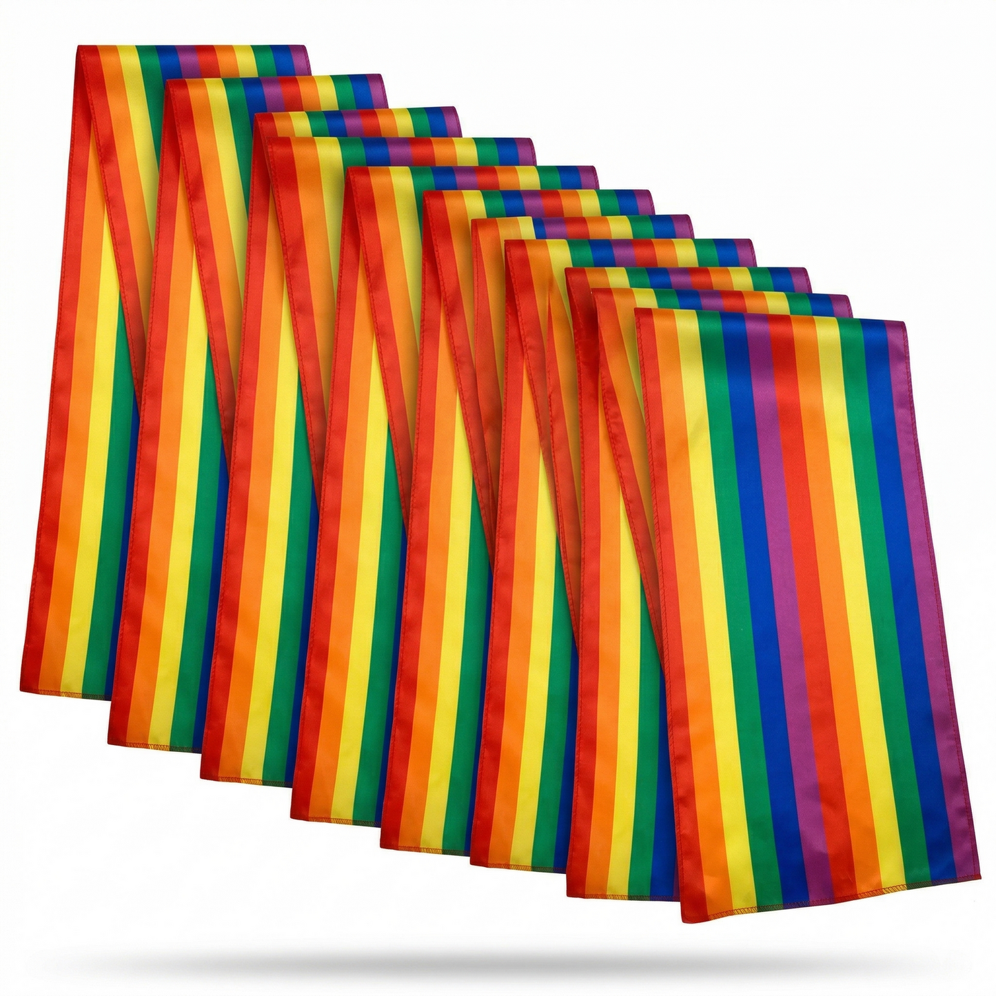 10x GAY PRIDE RAINBOW SCARF Wrap Holiday Parade Party LGBT Lesbian BULK