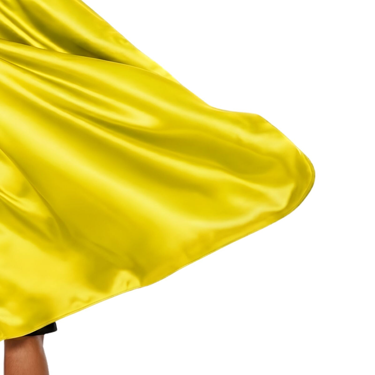 LONG CAPE Costume Cloak Halloween Fancy Dress Coat Jacket Superhero - Yellow
