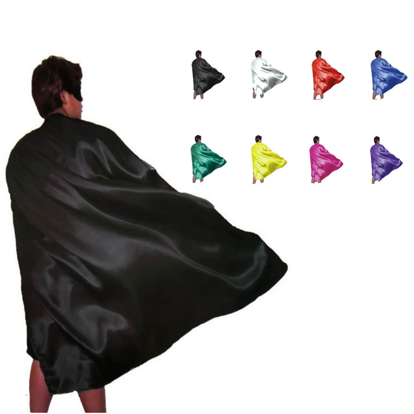 ADULT CAPE Costume Cloak Halloween Fancy Dress Coat Jacket Superhero Book Week-0