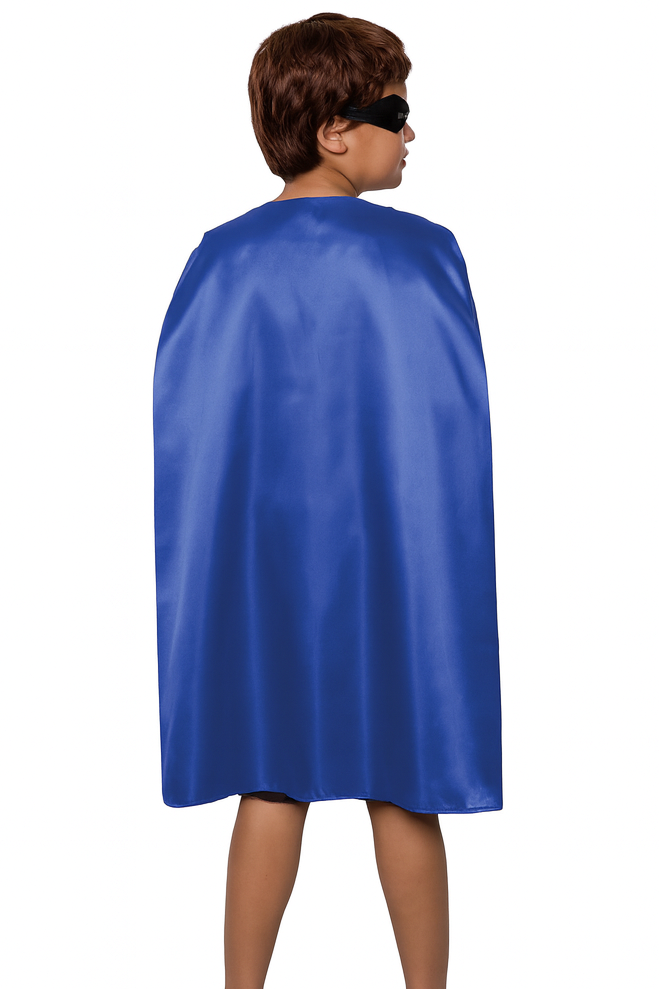 MEDIUM CAPE Kids Childrens Party Costume Vampire Halloween Coat School Team - Blue