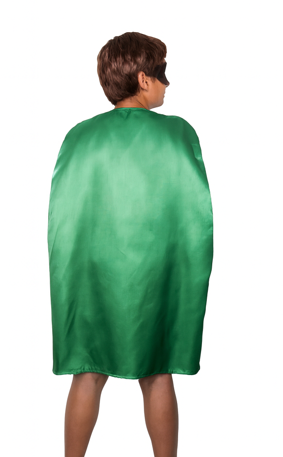 MEDIUM CAPE Kids Childrens Party Costume Vampire Halloween Coat School Team - Green