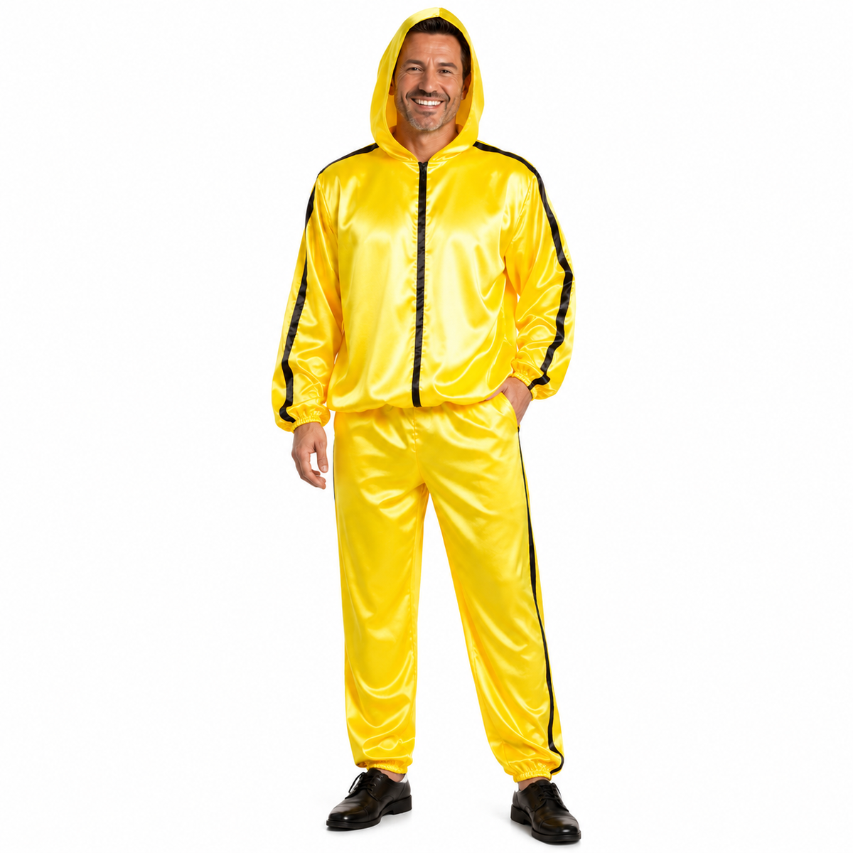 Mens "Sasha" Ali-G Adult Yellow Rapper Costume 80s Hip Hop Party