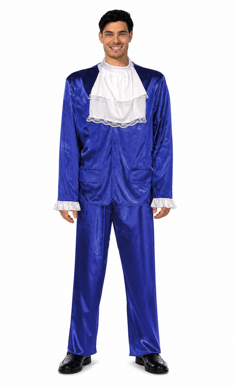 Adult 70s "Groovy" Mens Blue Suit Party Costume Austin Powers Mojo Man