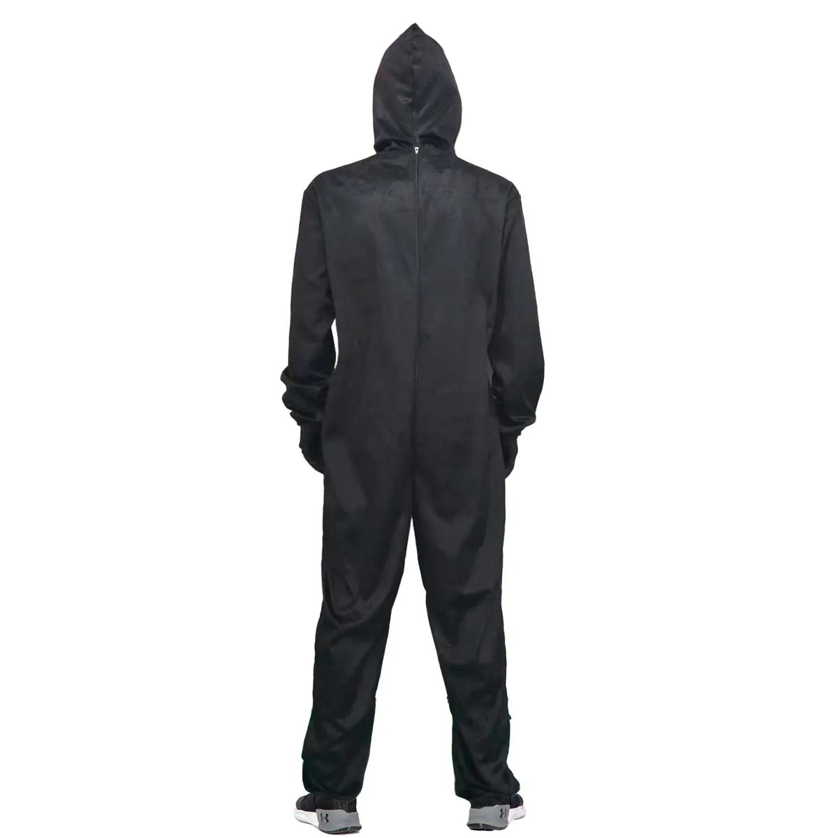 Adult Gorilla Costume Black Jumpsuit Hood Gloves Set - S/M L/XL