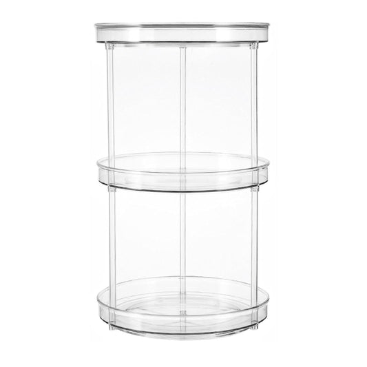 GOMINIMO 3 Tier Turntable Cabinet Organizer (Transparent) GO-TCO-101-BL