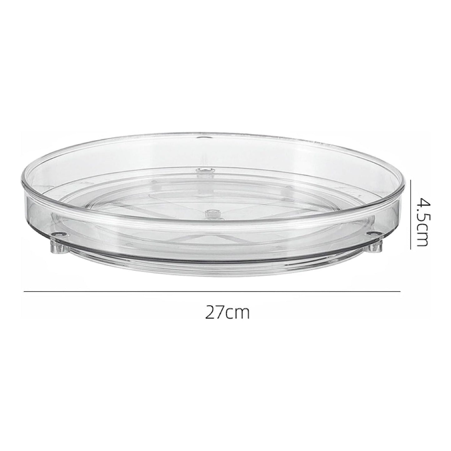 GOMINIMO 3 Tier Turntable Cabinet Organizer (Transparent) GO-TCO-101-BL