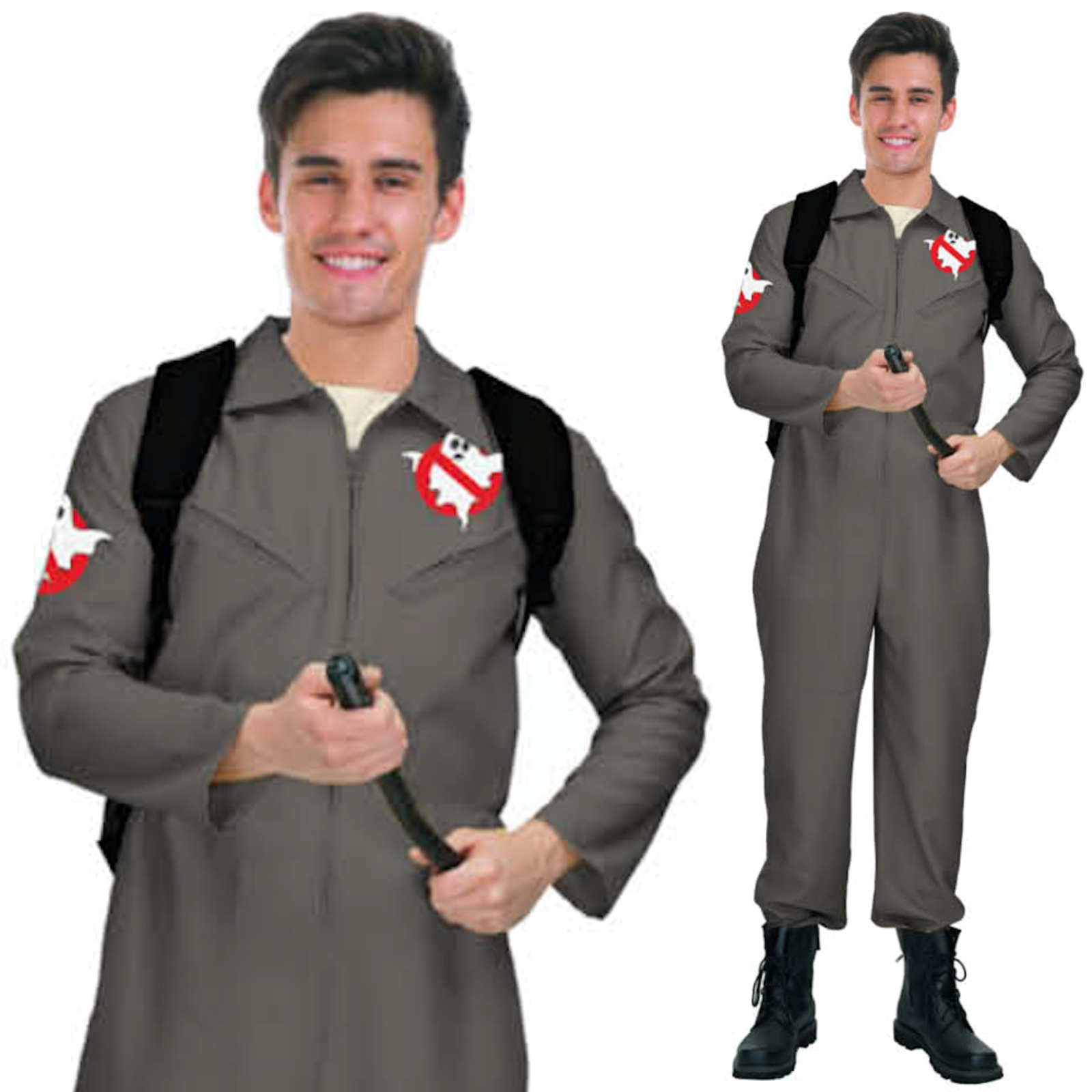 ADULT Ghost Fighter Costume Movie Cartoon Mens 80s 1980s Party-0