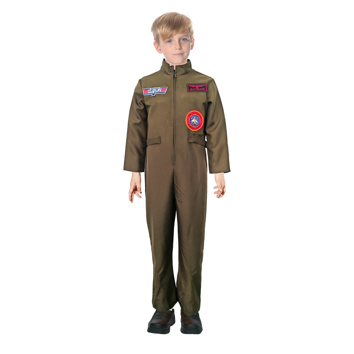 Kids AIR FORCE FIGHTER PILOT COSTUME Top Gun Space Costume Halloween Childrens
