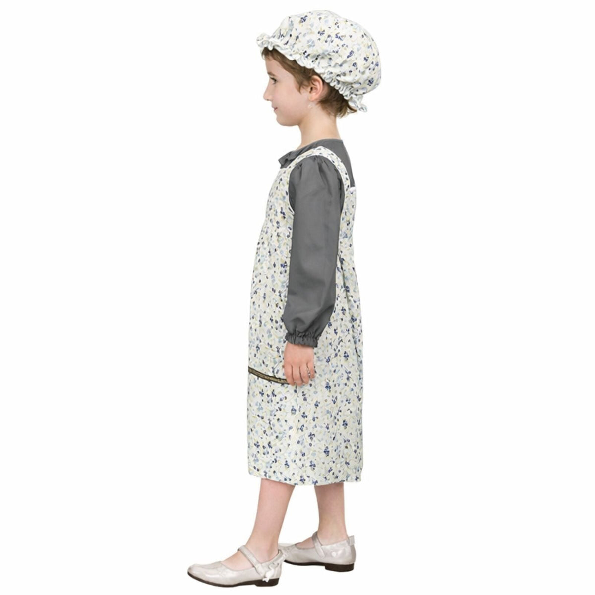 Girls Grandma Old Lady Costume Victorian Schoolgirl 100 Days Party Halloween