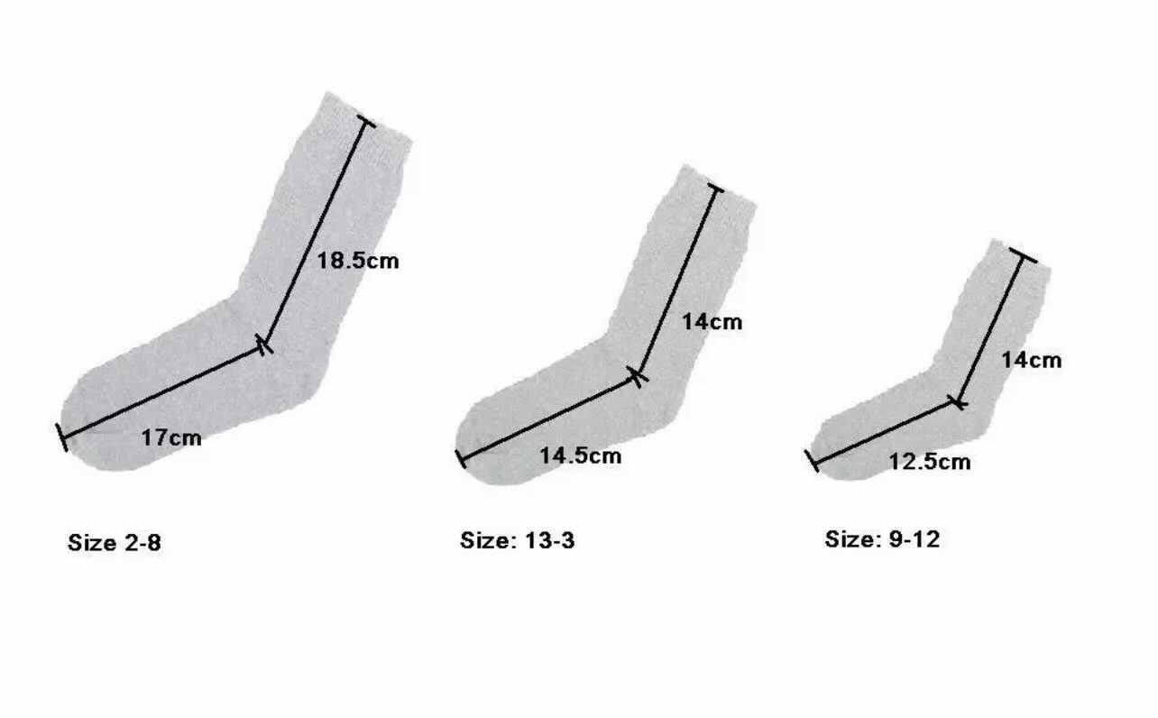 12x Pairs SCHOOL SOCKS Plain Cotton Rich Girls Boys School Uniform BULK-2
