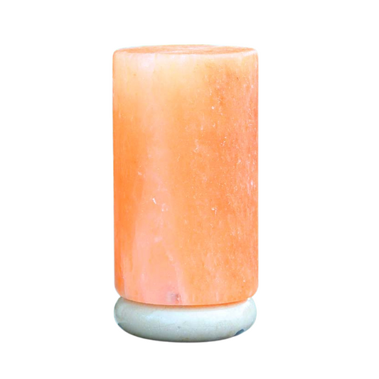 12V 12W Cylinder Himalayan Pink Salt Lamp Carved Rock Crystal Light Bulb On/Off-0
