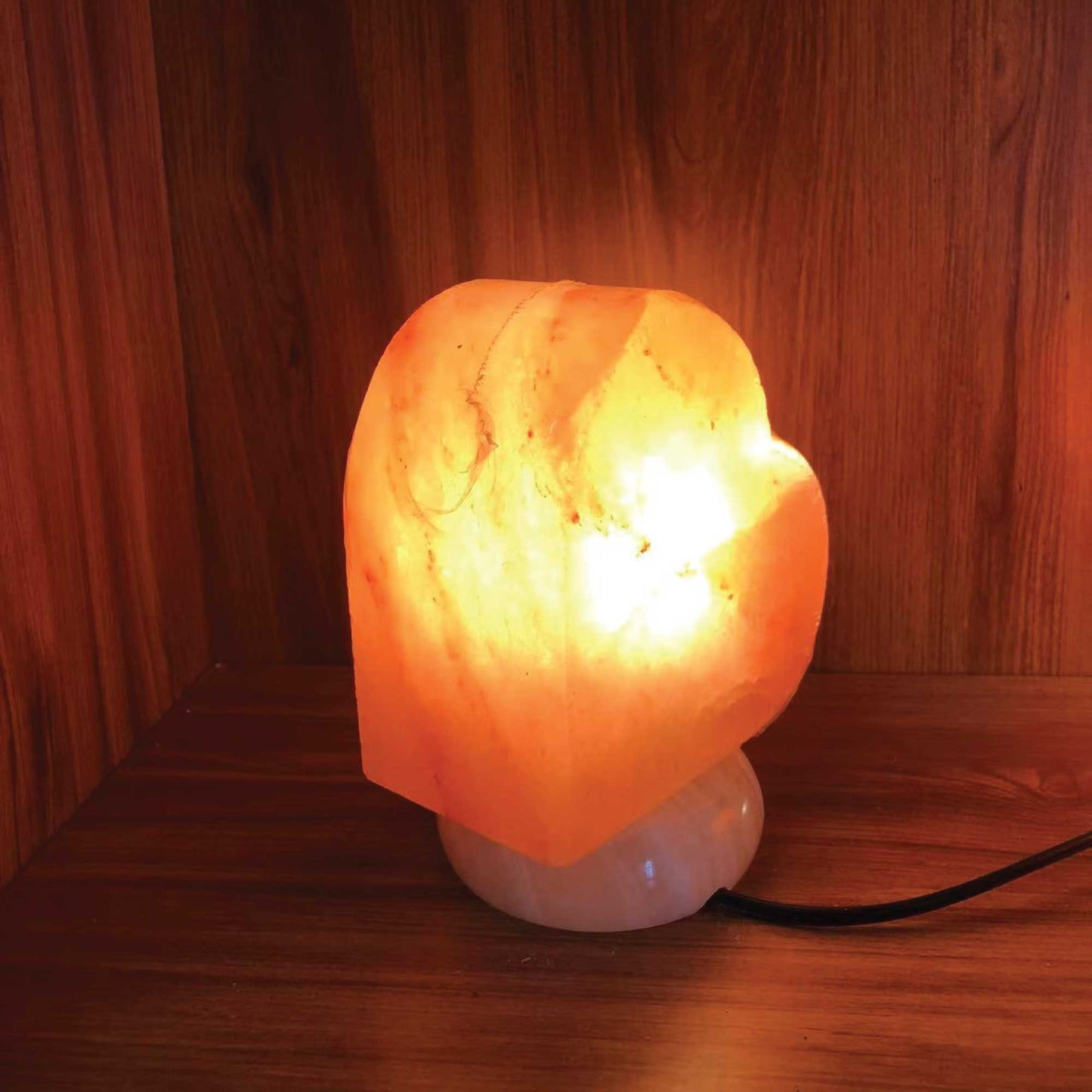 12V 12W Heart Himalayan Pink Salt Lamp Carved Rock Crystal Light Bulb On/Off Switch-1