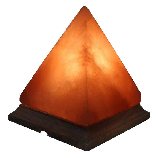 12V 12W Pyramid Himalayan Pink Salt Lamp Carved Rock Crystal Light Bulb On/Off-0