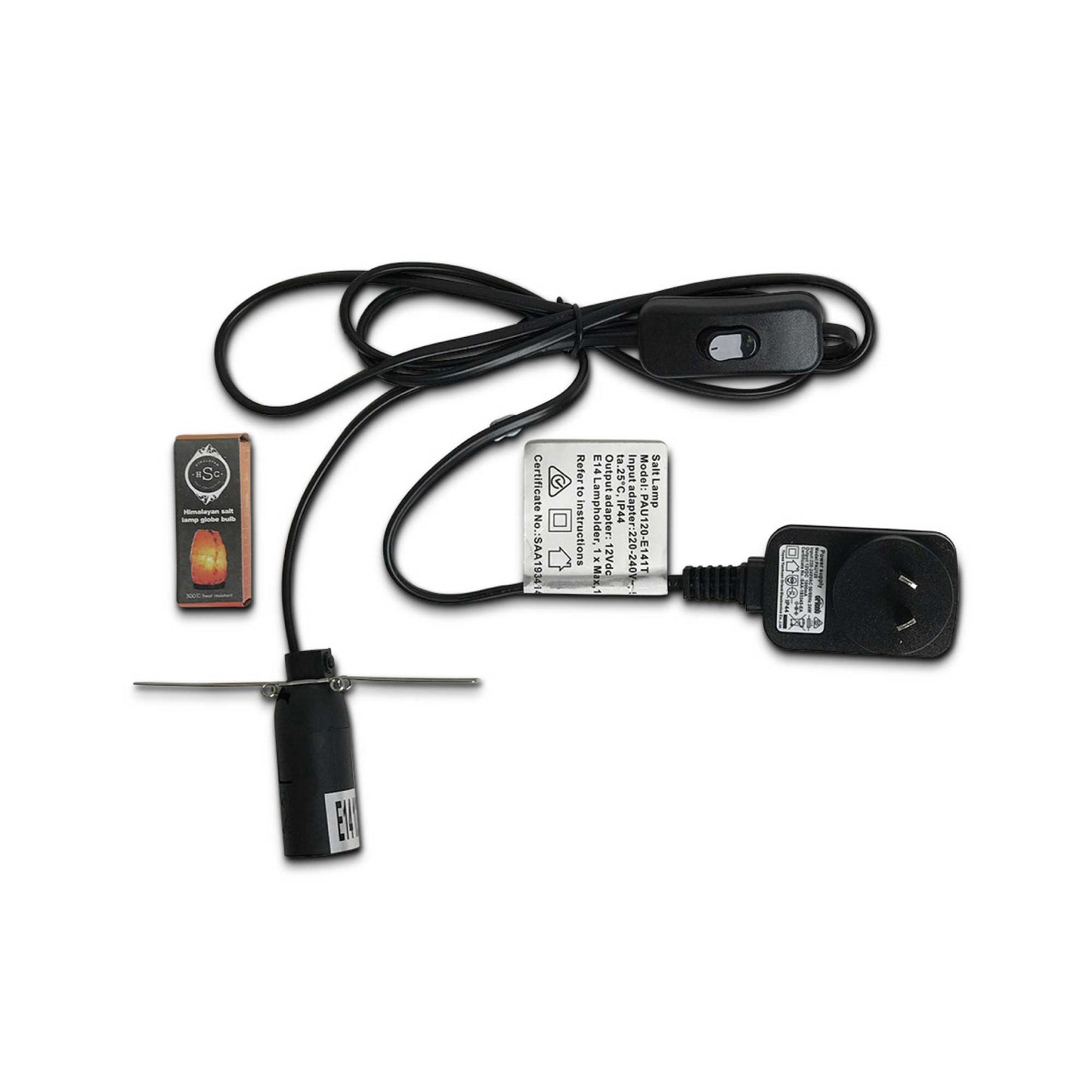 12V 12W Soccer Himalayan Pink Salt Lamp Carved Ball Rock Crystal Light Bulb On/Off-2