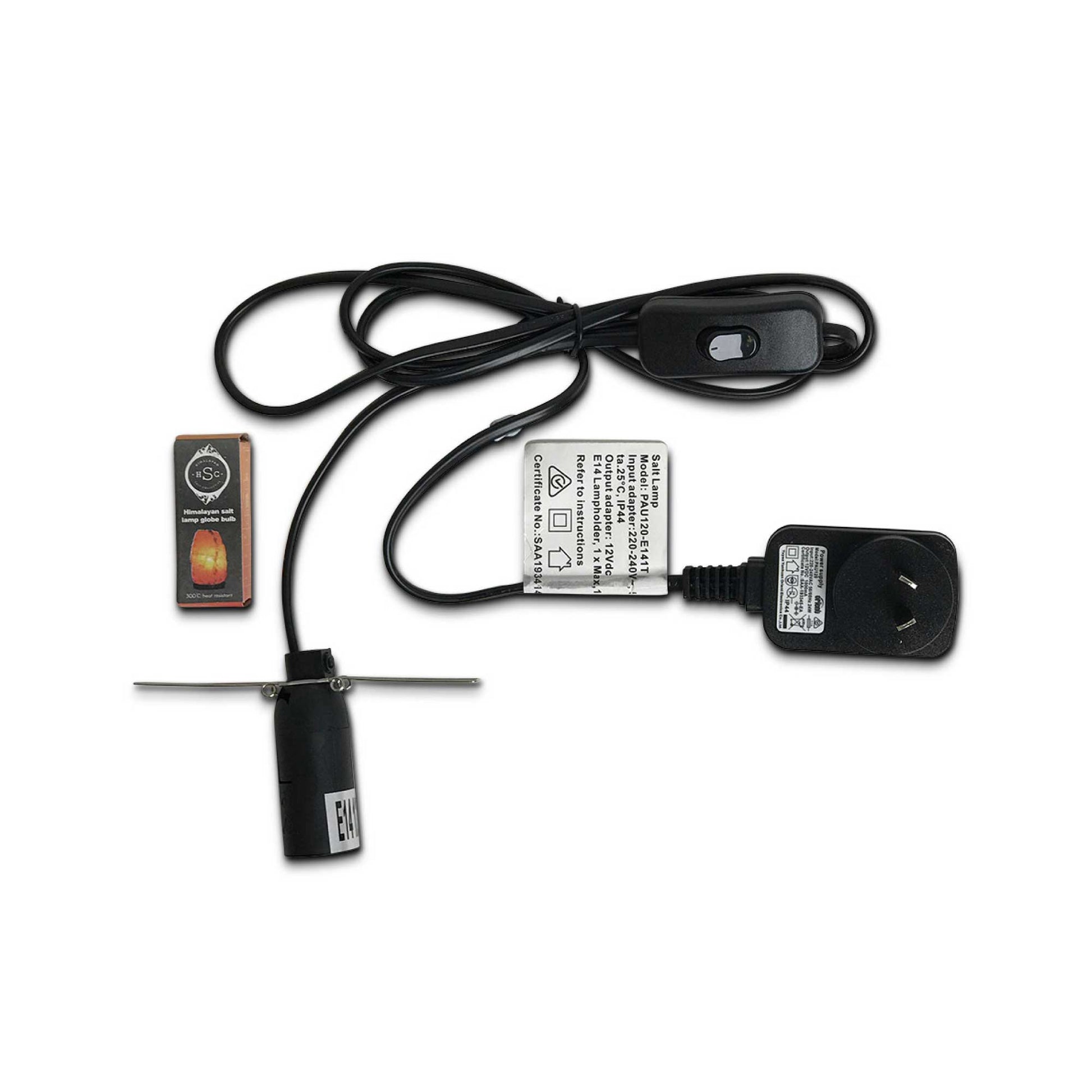 12V 12W Soccer Himalayan Pink Salt Lamp Carved Ball Rock Crystal Light Bulb On/Off-2