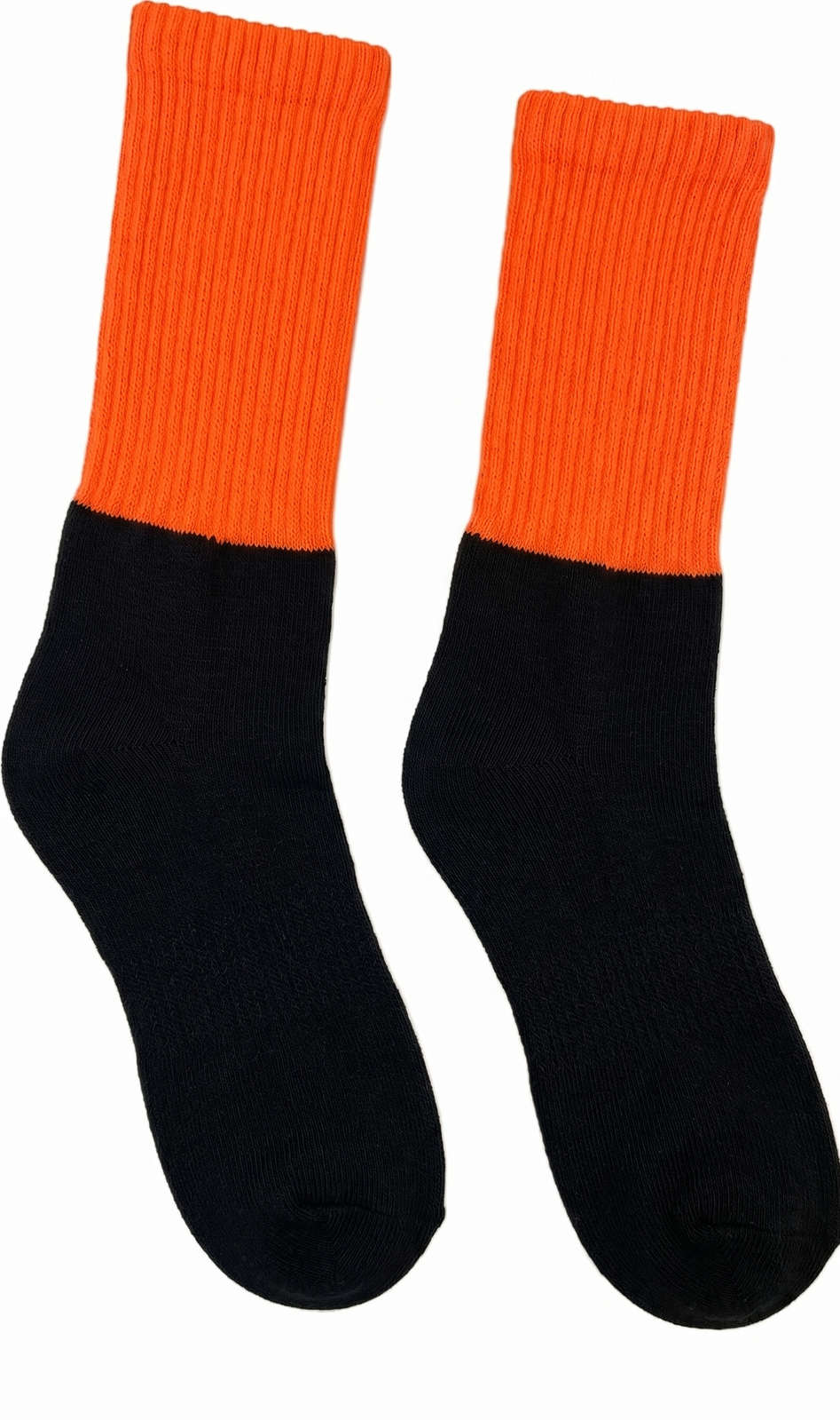 12x Pairs HI VIS SOCKS Workwear Work Safety Tradie High Visibility Fluro - Orange