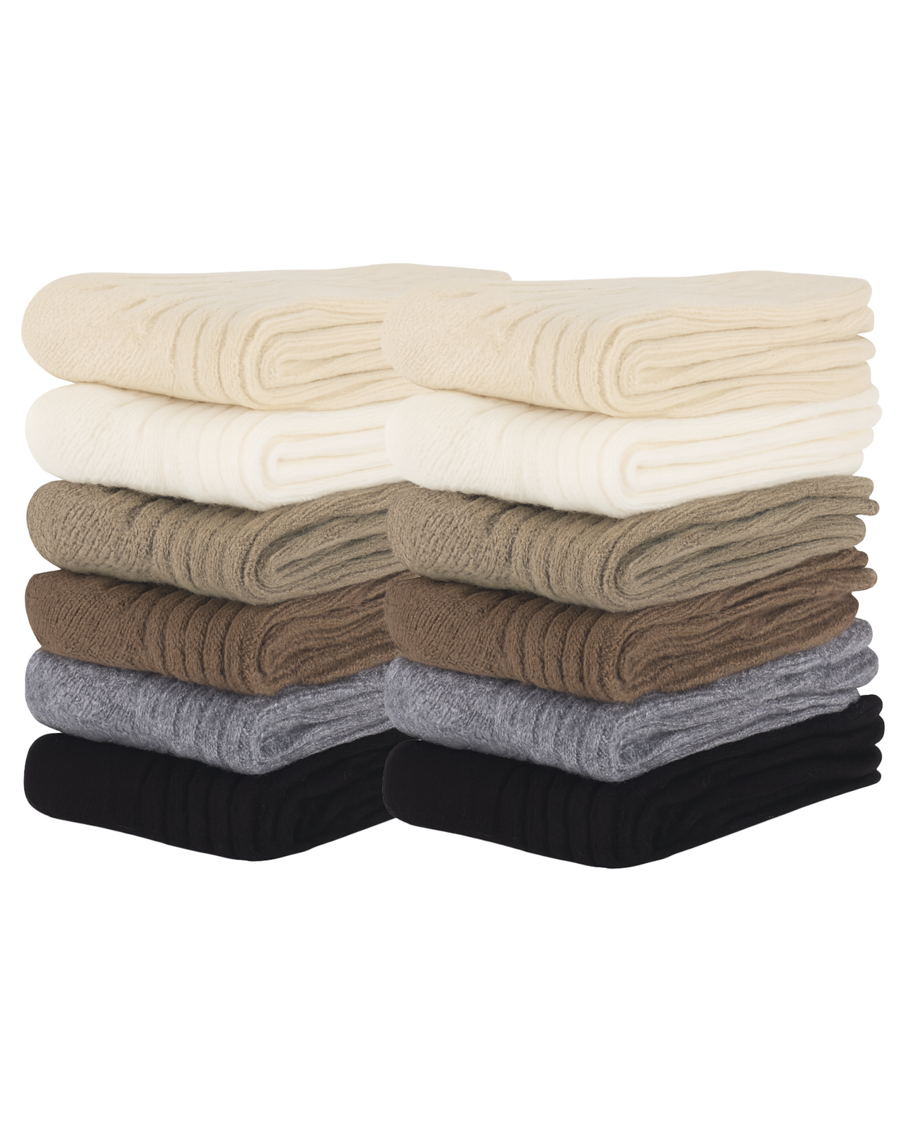 12 Pairs Womens WOOL BLEND SOCKS Bulk Pack - Ladies Thick Soft Warm Winter Socks-0