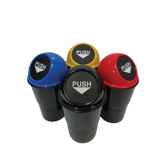 12x 550ml Mini Car Rubbish Bin - Cup Holder Trash Can Coin Ashtray Random Colour-0
