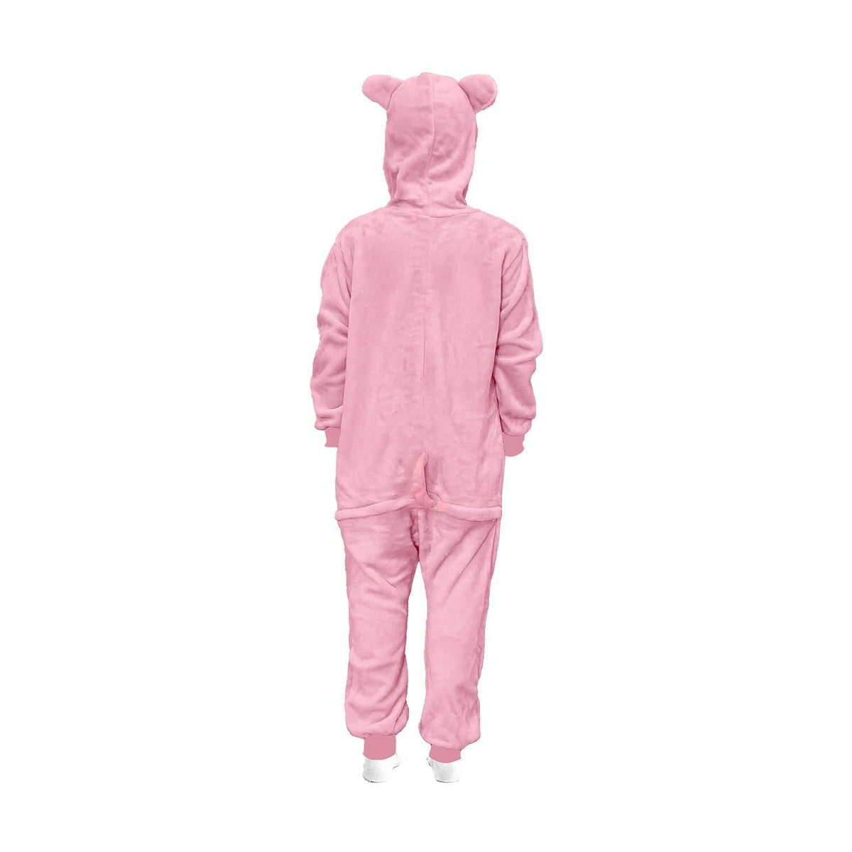 Children Pink Piggy Bodysuit Costume Hooded Jumpsuit - 6-9 10-12 Years