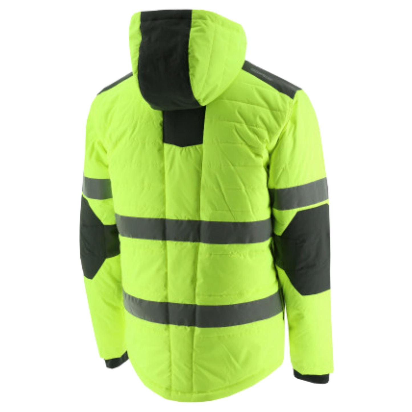 Caterpillar Mens Boreas Hi-Vis Puffer Jacket w Hood Water Resistant CAT - Yellow-3