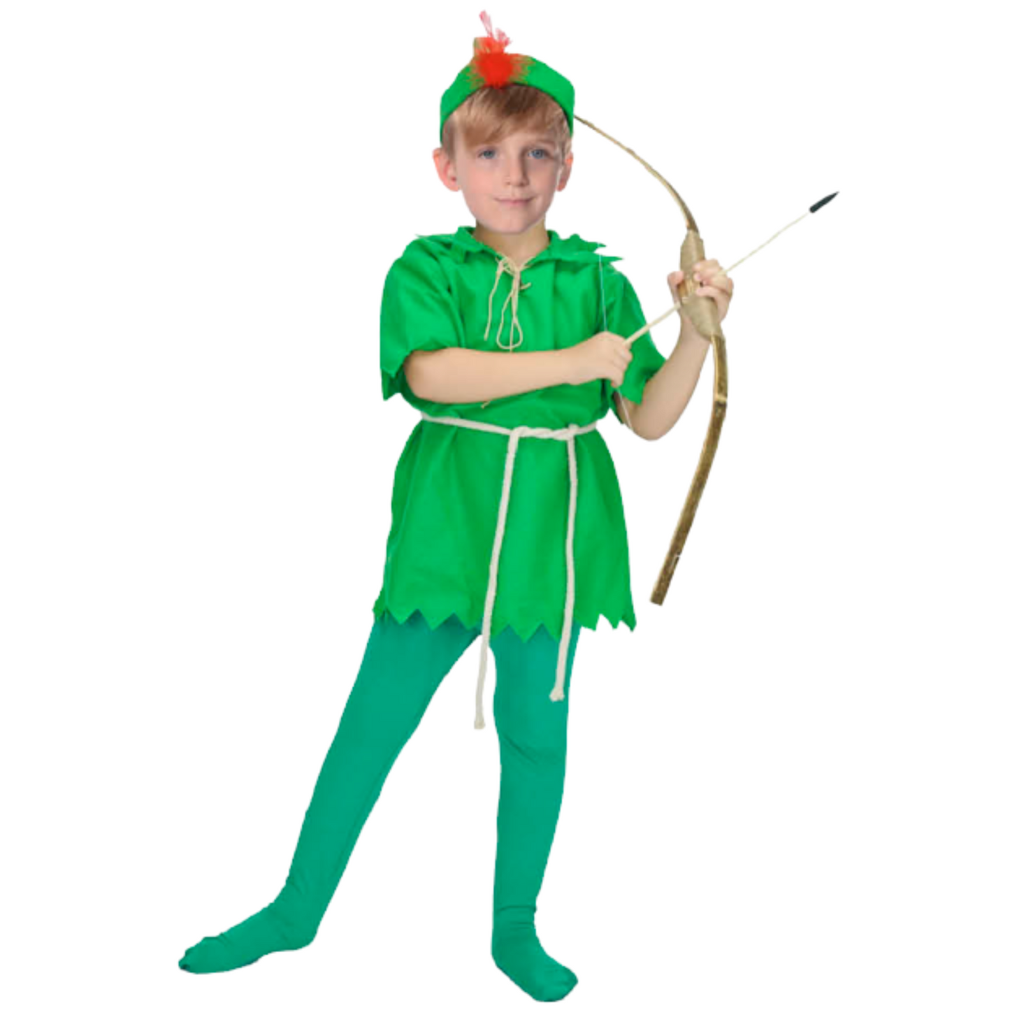 Childrens Green Costume Peter Pan Robin Hood Elf Halloween Kids Party Book Week-3