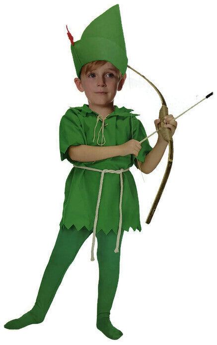 Childrens Green Costume Peter Pan Robin Hood Elf Halloween Kids Book Week-0