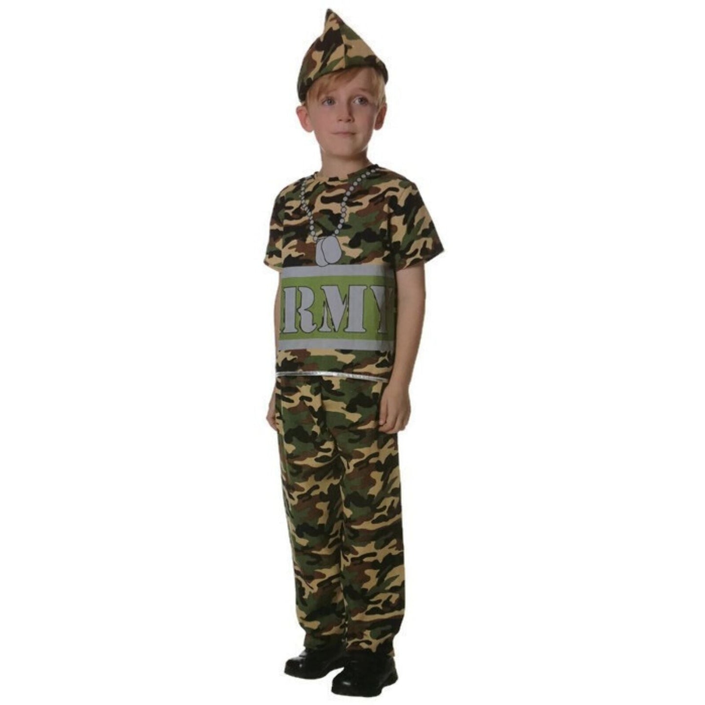 Boys ARMY Costume Kids Military Soldier Camouflage-0