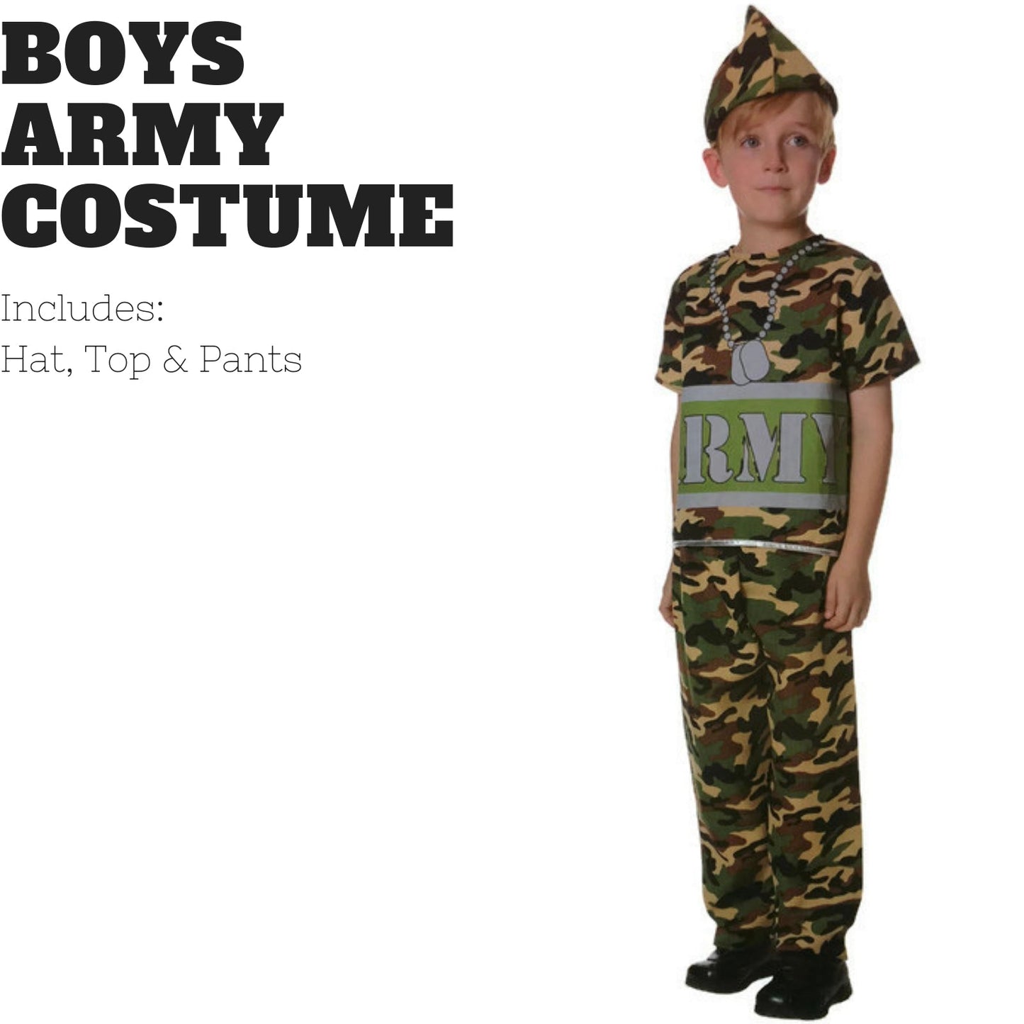 Boys ARMY Costume Kids Military Soldier Camouflage-1