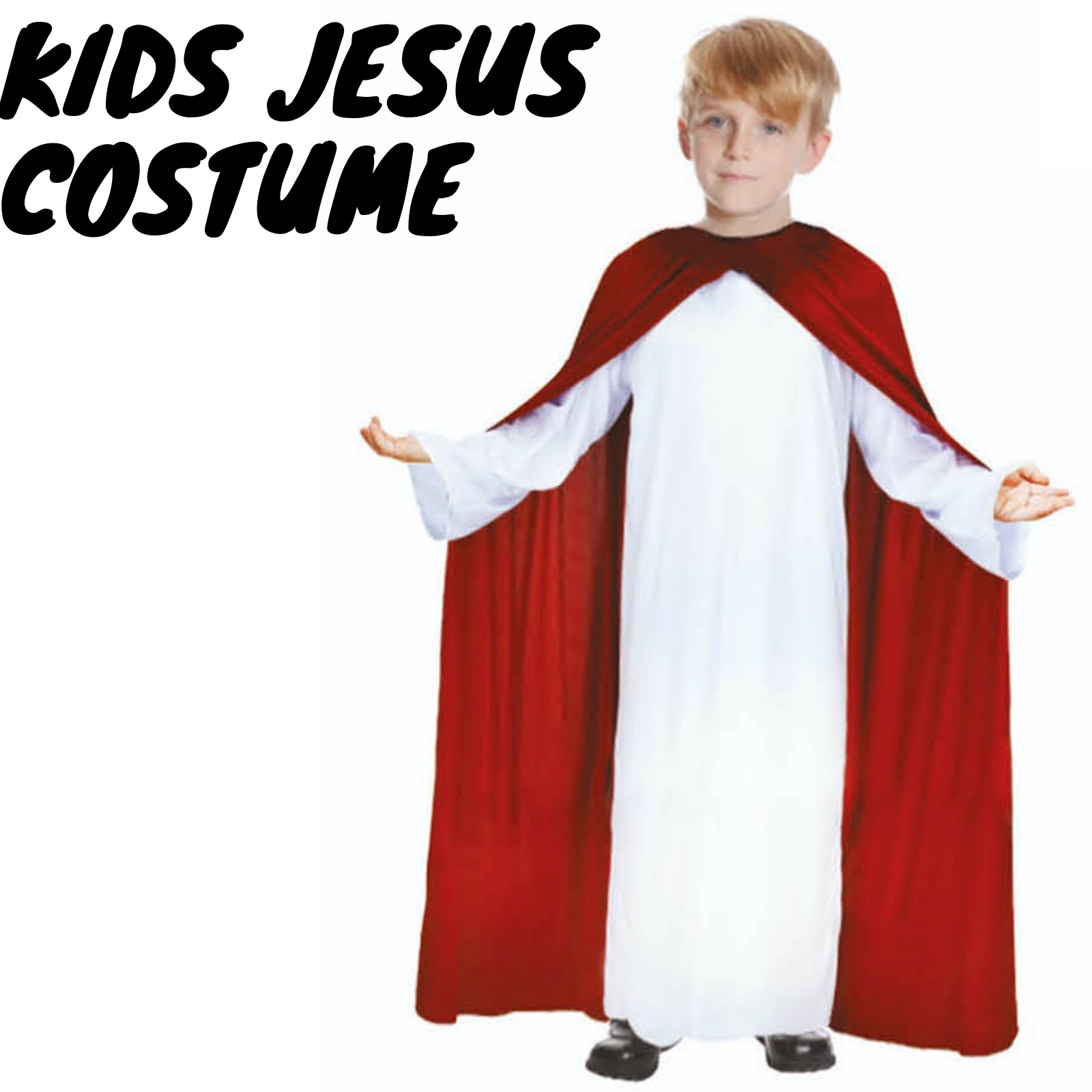 Childrens Kids Jesus Costume Holy Christ Fancy Dress Up Party Moses Religious Church-3