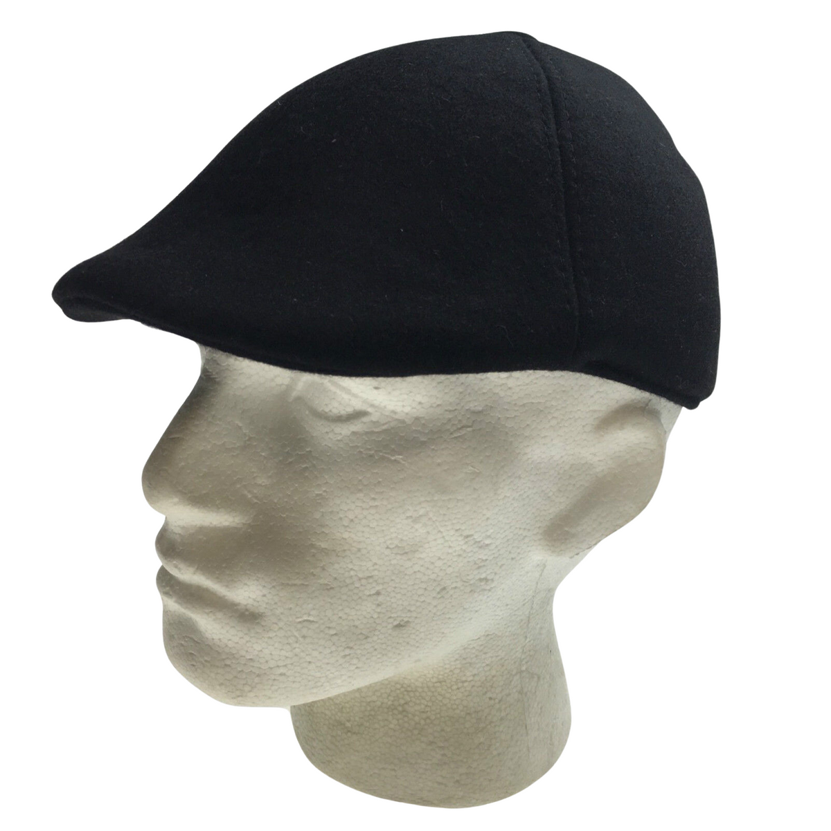 MENS NEWSBOY HAT Cabbie Gatsby 20s Ivy Cap Flat Driving Sun Flat Plain - Black