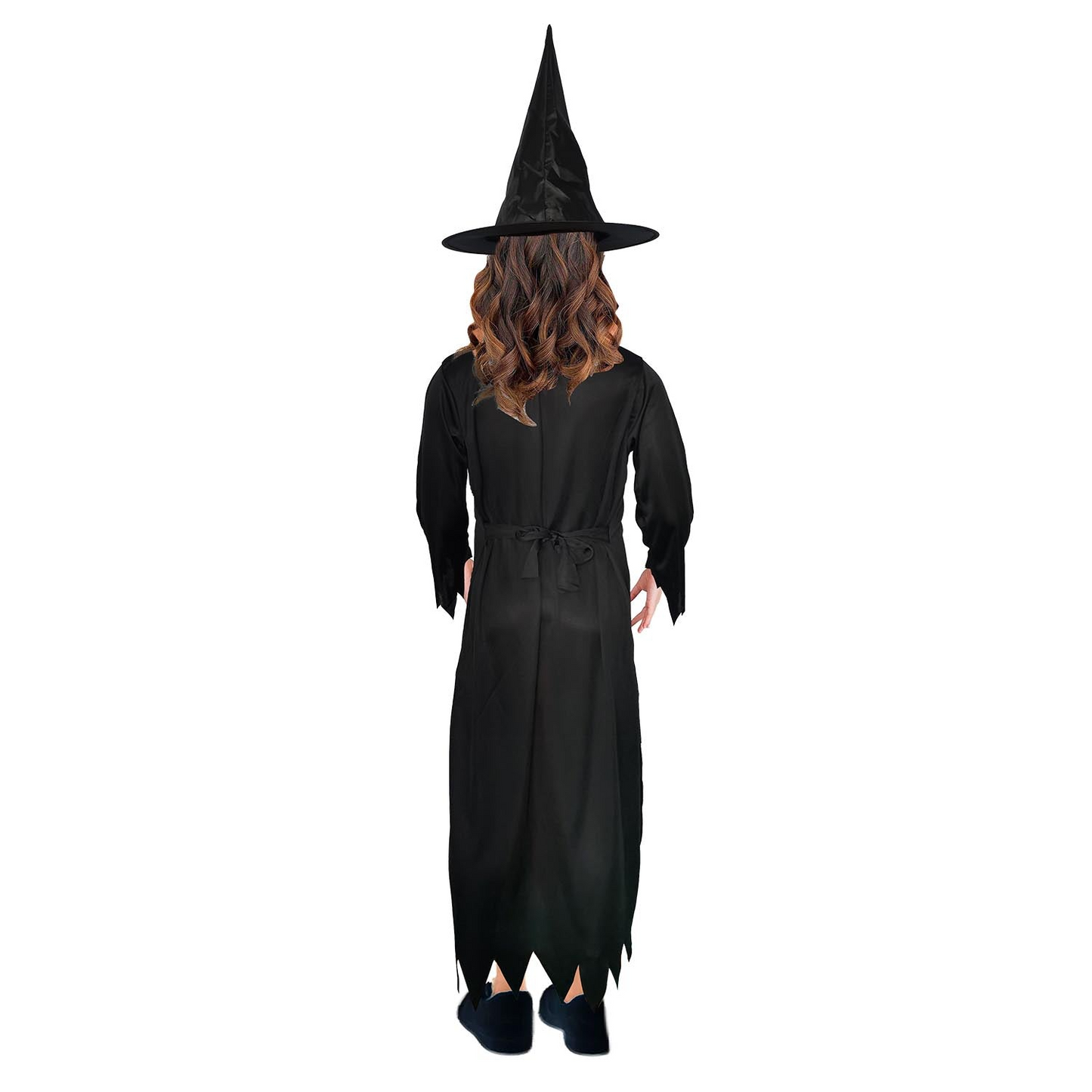 Children Wicked Witch Costume Halloween Wicked Party Dress Up - Black/Orange-4