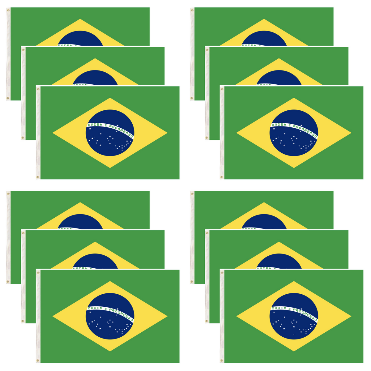 12x Brazil Country Flag Heavy Duty Brasil World Cup Brazilian  - 150cm x 90cm