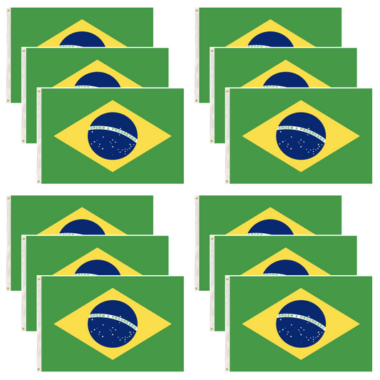 12x Brazil Country Flag Heavy Duty Brasil World Cup Brazilian  - 150cm x 90cm