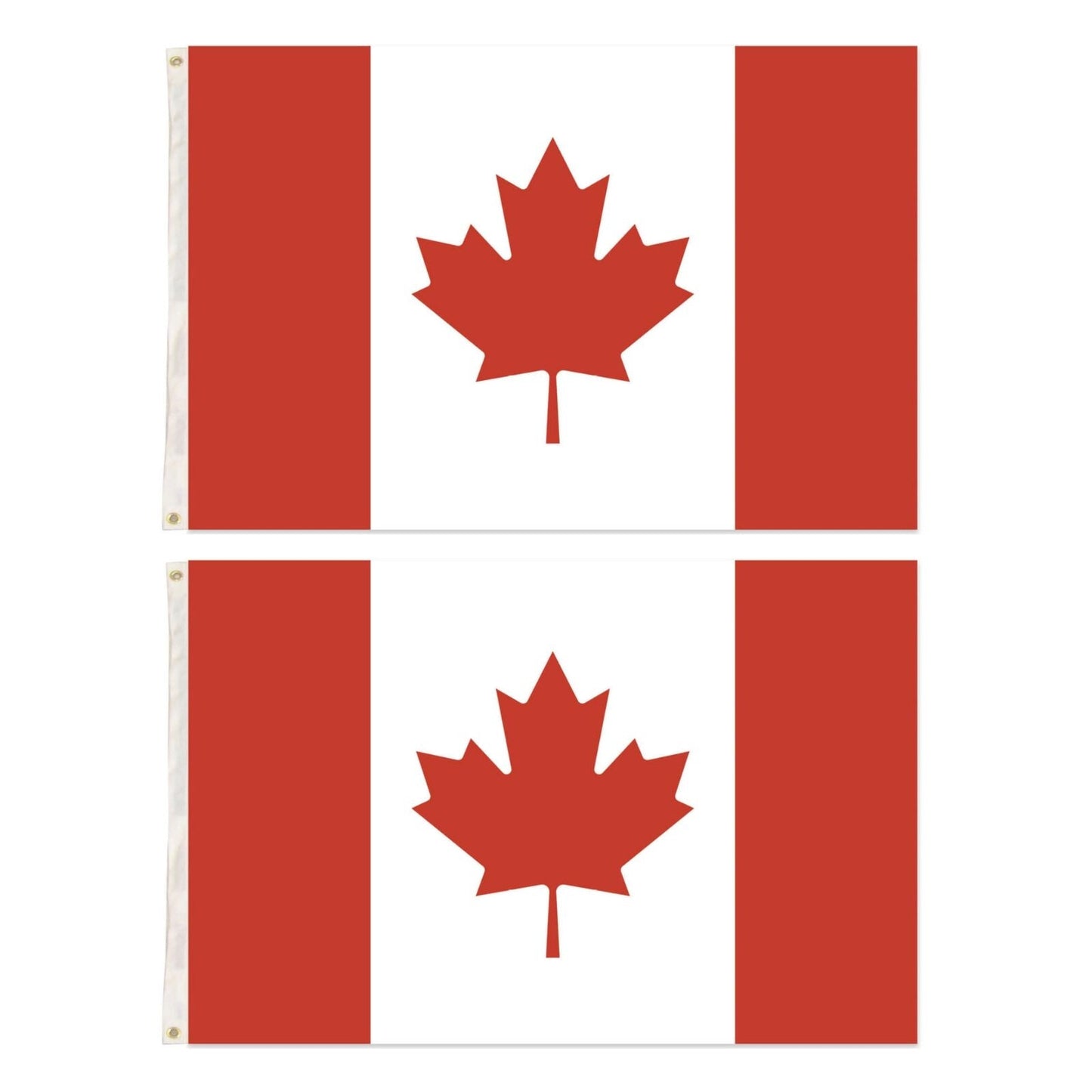 2x Canada Country Flags Heavy Duty Canadian Maple Leaf  - 150cm x 90cm