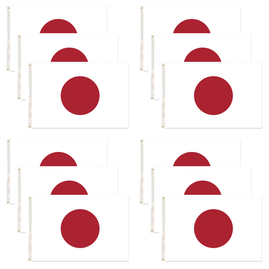 12x Japan Country Flag Japanese Heavy Duty - 150cm x 90cm