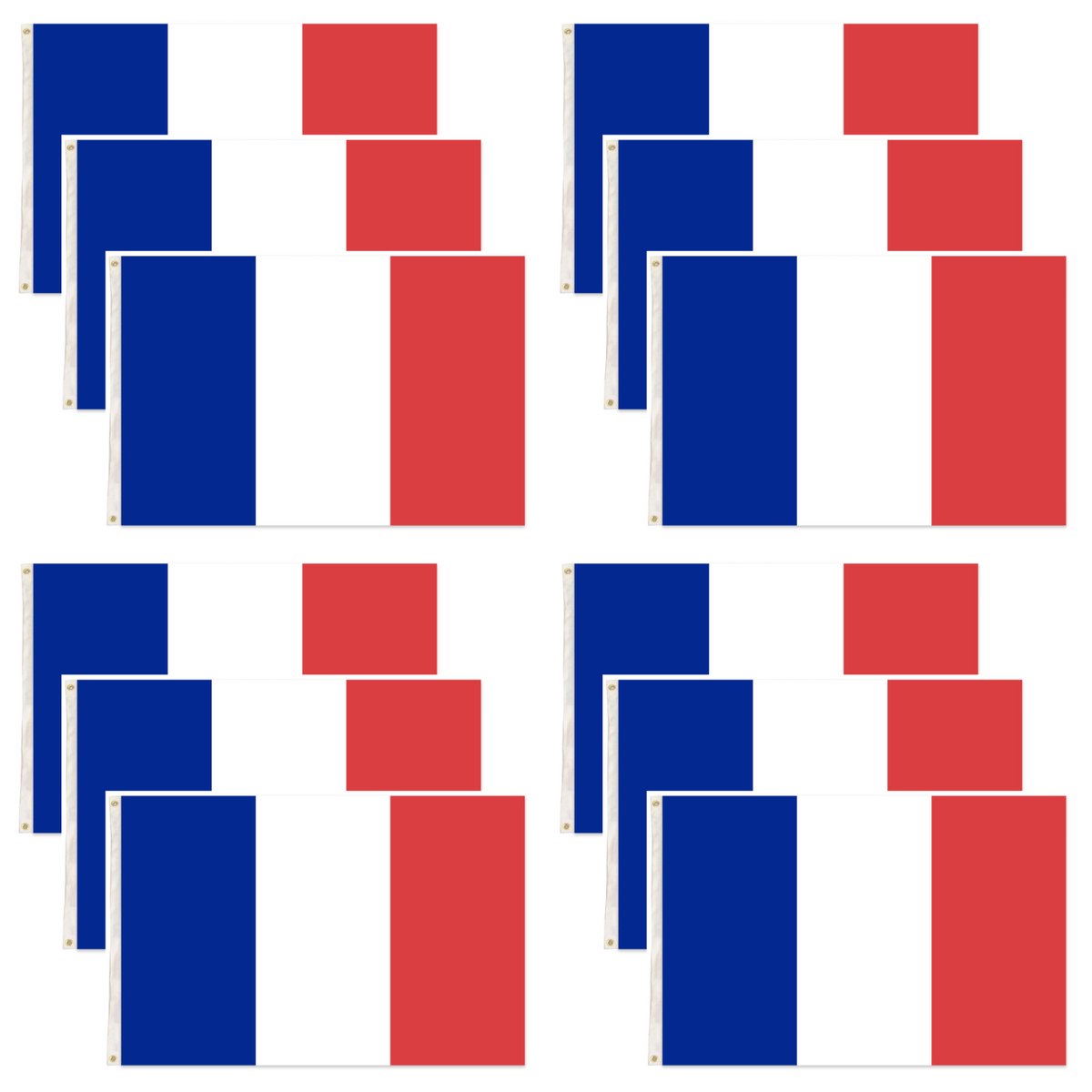 12x France Country Flag French Heavy Duty - 150cm x 90cm
