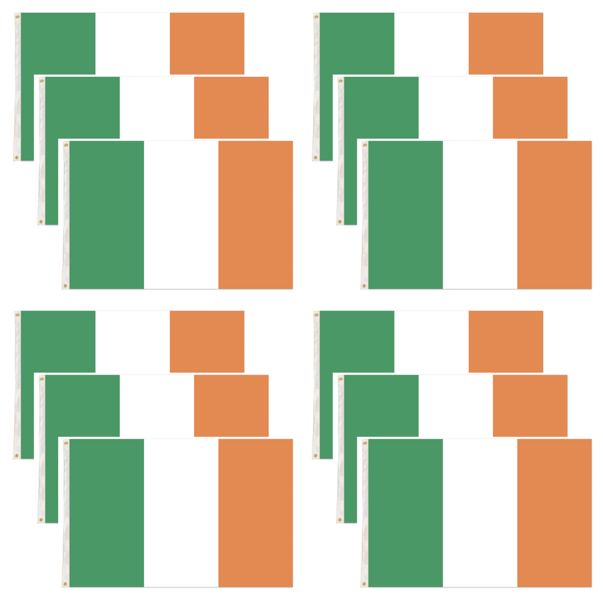 12x Ireland Irish Country Flag Heavy Duty Outdoor St Patricks Day - 150cm x 90cm