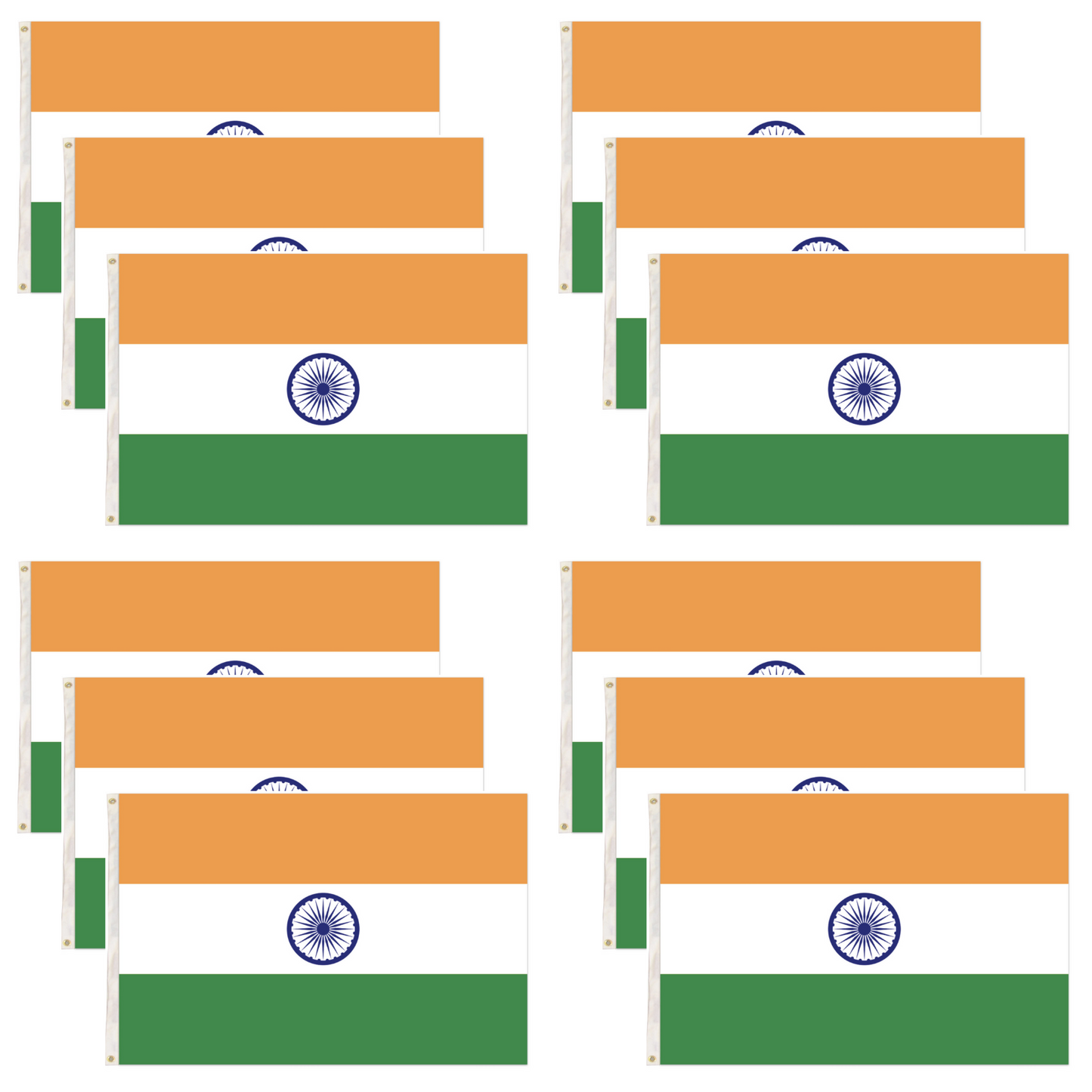 12x India Country Flag Indian Heavy Duty National Cricket Diwali Divali - 150cm x 90cm
