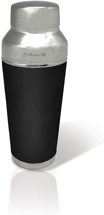 700ml Vin Bouquet Cocktail Shaker Shaker with Strainer in Silver/Black-3