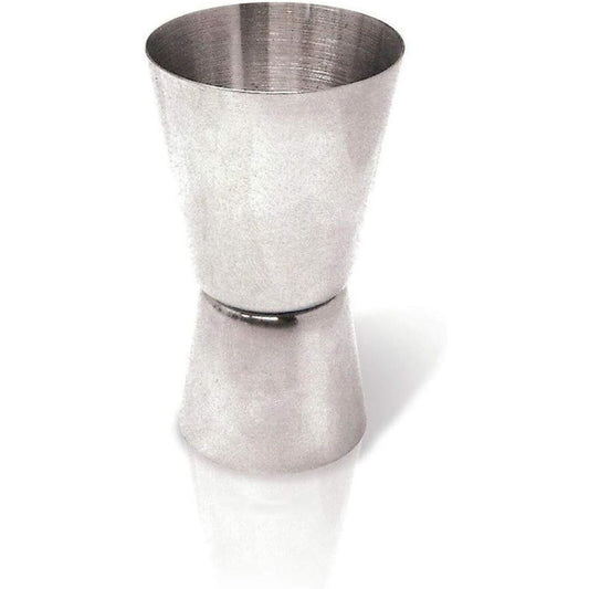 VIN BOUQUET Stainless Steel Jigger Double Ended Shot Measurer in Silver