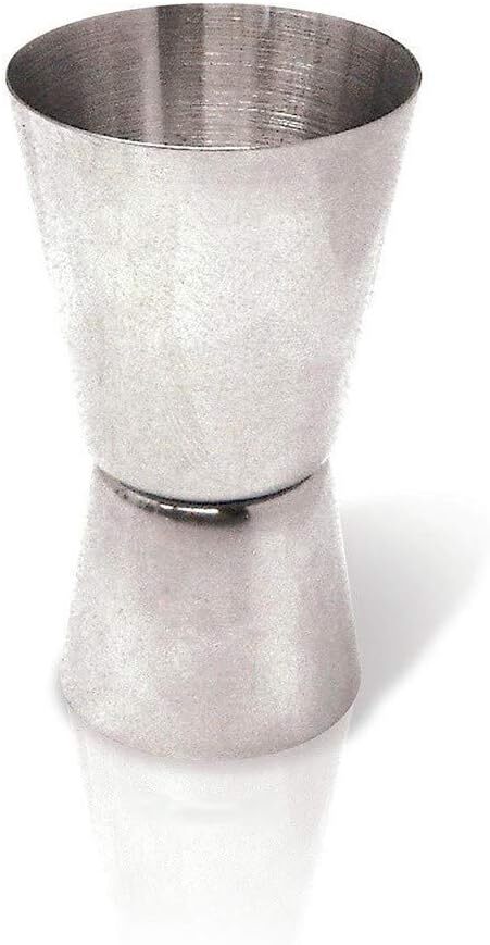 VIN BOUQUET Stainless Steel Jigger Double Ended Shot Measurer in Silver-0