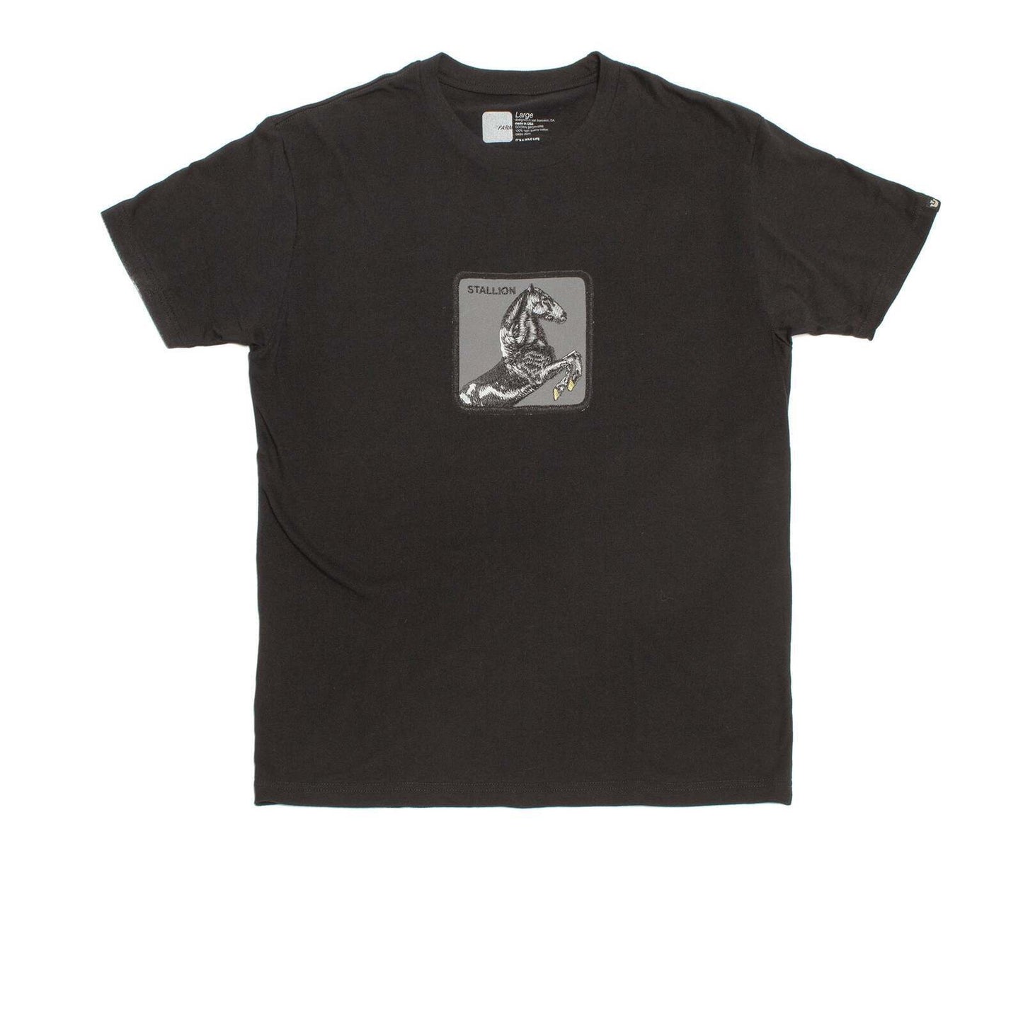 Goorin Bros The Animal Farm T Shirt Top Short Sleeve Stallion - Made in Portugal - Black-1