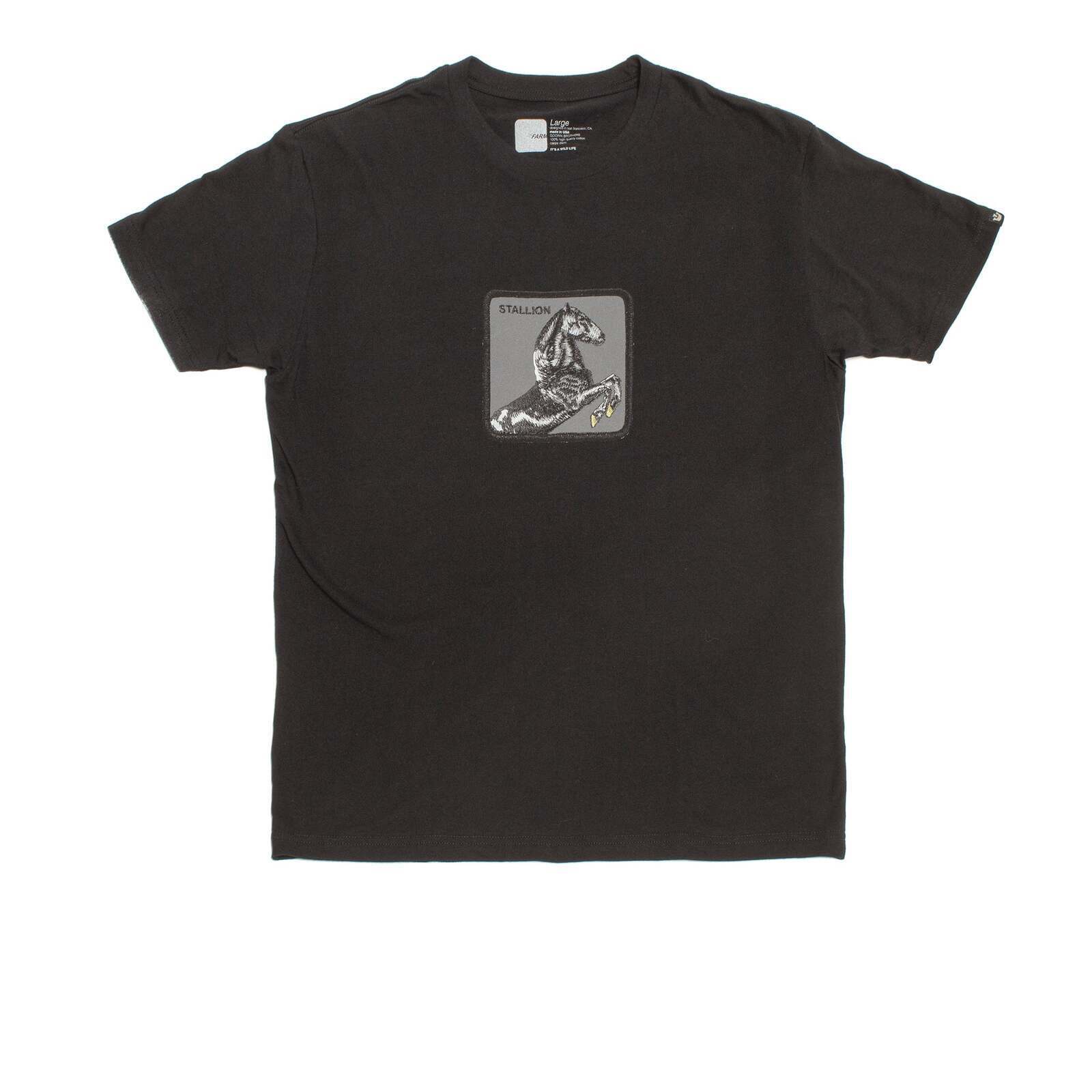 Goorin Bros The Animal Farm T Shirt Top Short Sleeve Stallion - Made in Portugal - Black-1