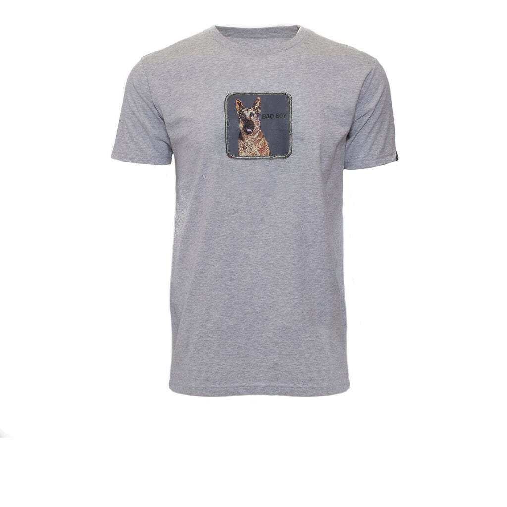 Goorin Bros The Animal Farm T Shirt Top Short Sleeve Dog - Made in Portugal - Charcoal-0