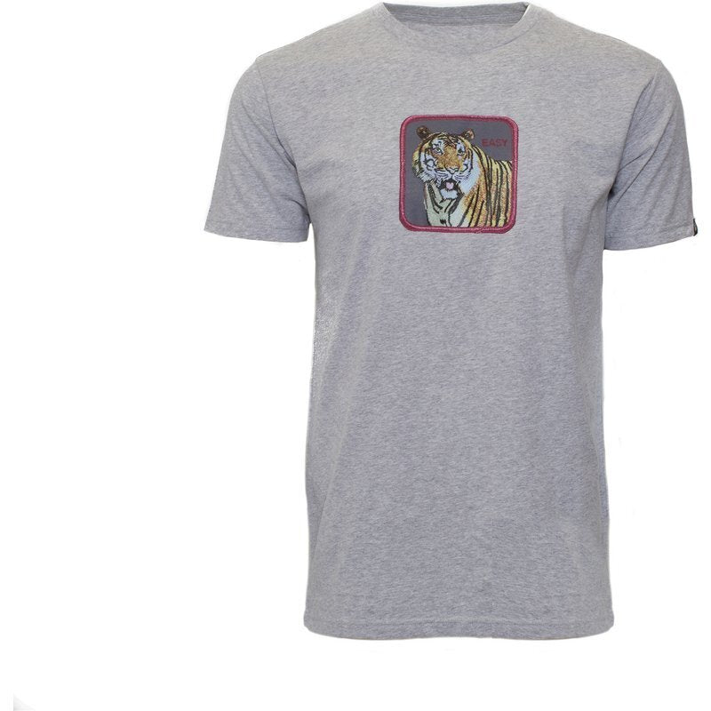 Goorin Bros The Animal Farm T Shirt Top Short Sleeve Tiger - Made in Portugal - Charcoal-0